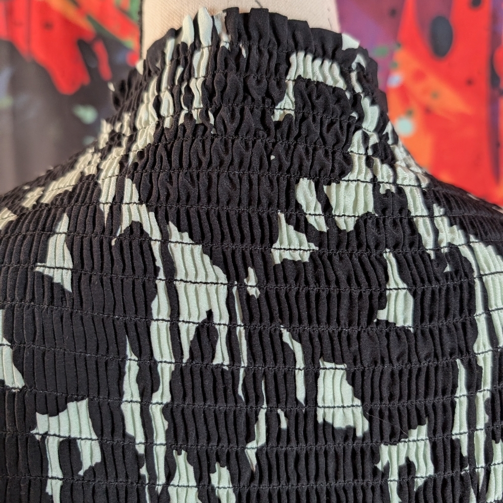 Proenza Schouler White Label Printed Smocked Mini Dress - Picture 4 of 8